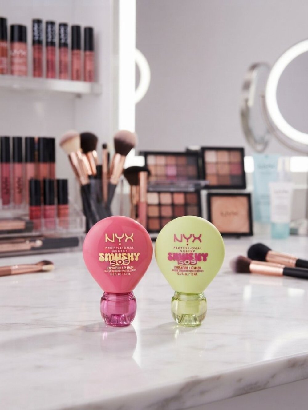 NYX Professional Makeup Smushy SOS Hydrating Lip Mask Set (Pink & Green)
